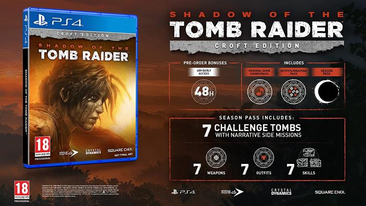 Shadow Of The Tomb Raider - Croft Edition Ps4 Gioco Italiano Playstation 4 Nuovo