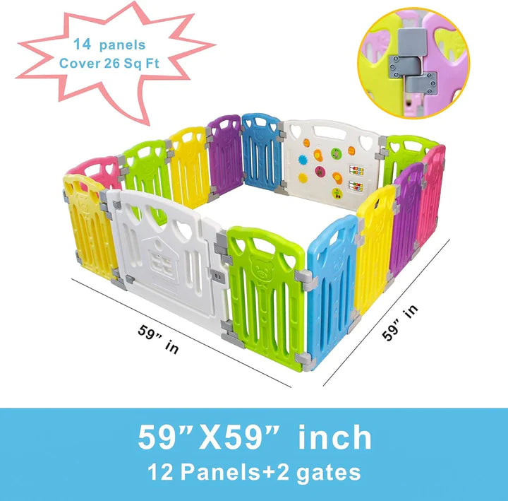 Box per bambini giochi protezione indoor outdoor con 14 pannelli