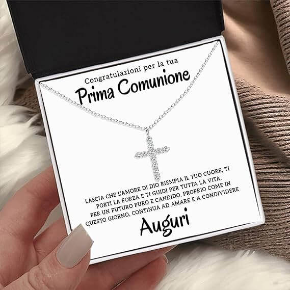 Collana Croce Argento sterling 925 - Prima Comunione