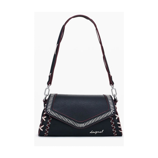 DESIGUAL Borsa Donna a Spalla Nera Manhattan Pespuntes Zarauz