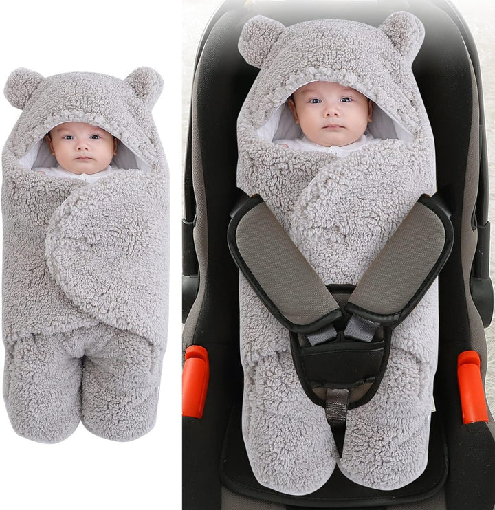 Coperta Teddy Bear Baby Blanket Fluffikins - Morbidezza e Calore per il Tuo Piccolo Grigio