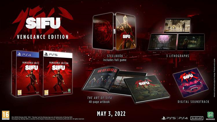 Sifu Vengeance Steelbook Edition PS4 Italian Game PlayStation 4 Kung Fu Ita