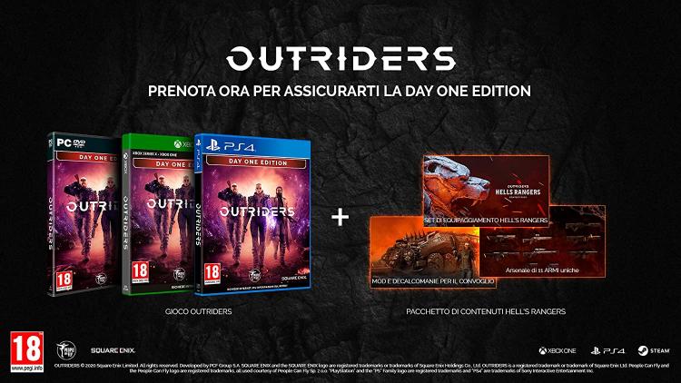 Outriders Day One Edition PS4 Italian Game New PlayStation 4 Sealed