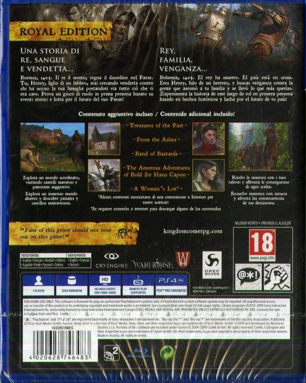 Kingdom Come Deliverance - Royal Edition Ps4 Italian Game Ita Playstation 4