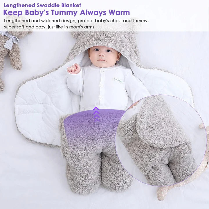 Coperta Teddy Bear Baby Blanket Fluffikins - Morbidezza e Calore per il Tuo Piccolo Grigio