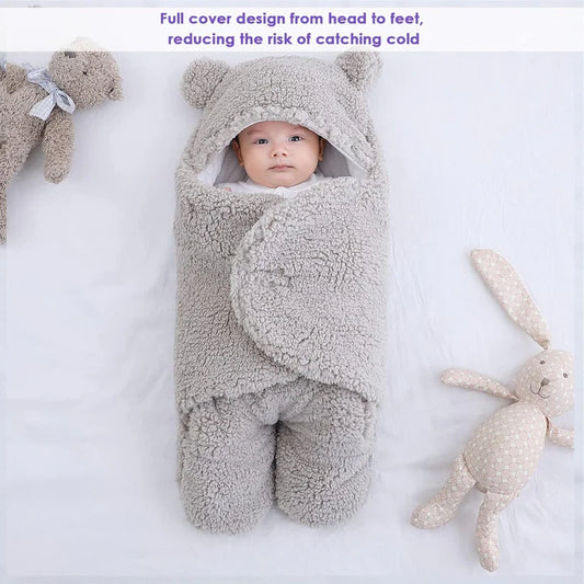 Coperta Teddy Bear Baby Blanket Fluffikins - Morbidezza e Calore per il Tuo Piccolo Grigio