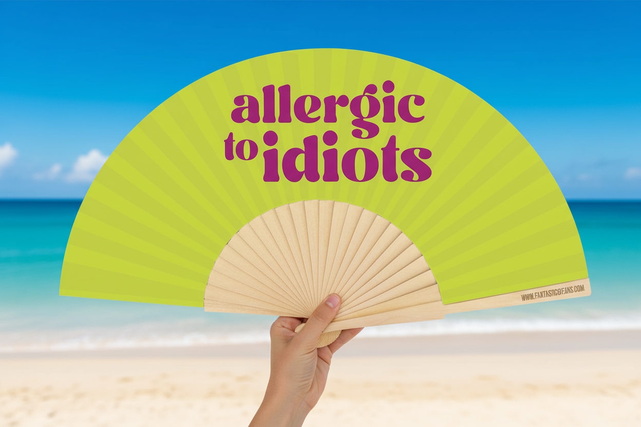 Slogan "Allergico agli Idioti" ventilatore 23 cm