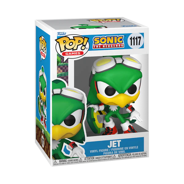 Funko Pop ! Games - Sonic (1117) Jet Vinyl Figure 9cm Collezione Nuovo Vinile