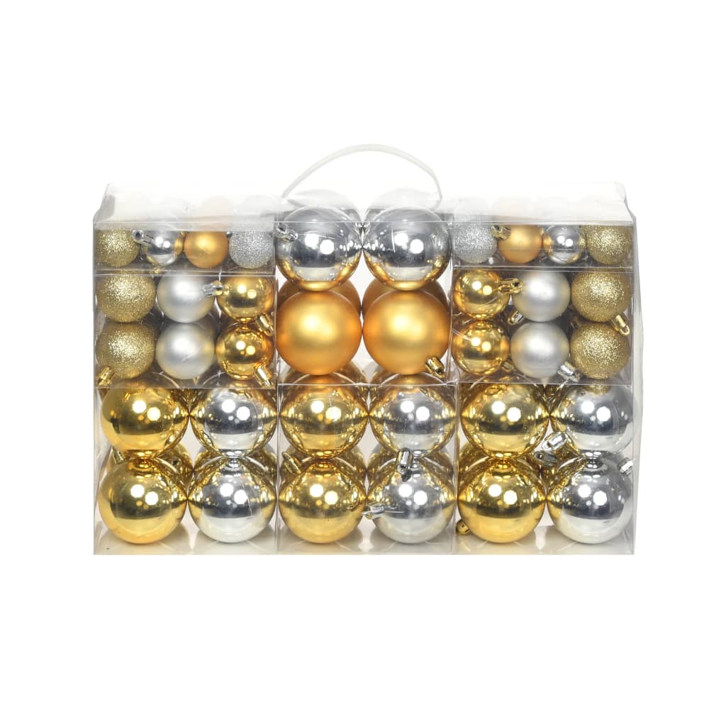 Palline di Natale 100 pezzi Argento/Oro