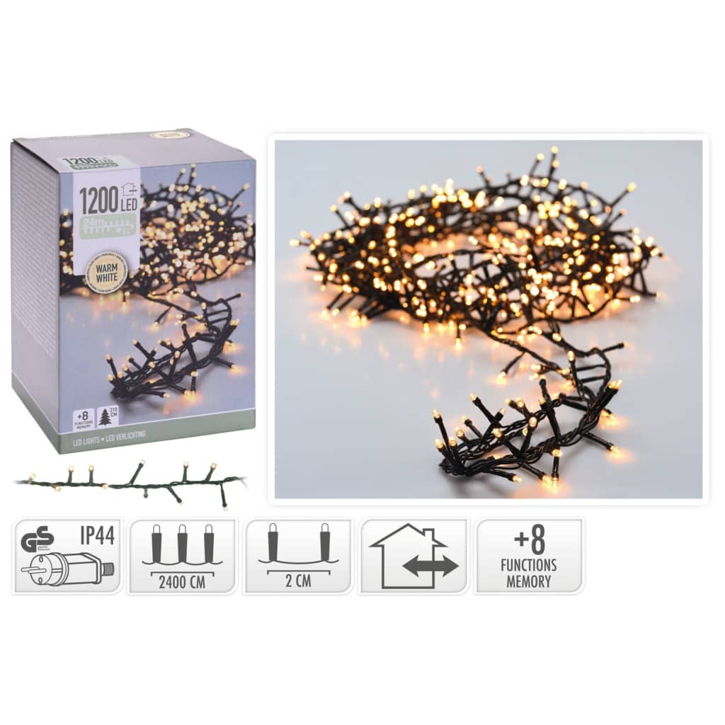 Ghirlanda luminosa di Natale Ambiance con 1200 LED 24 m