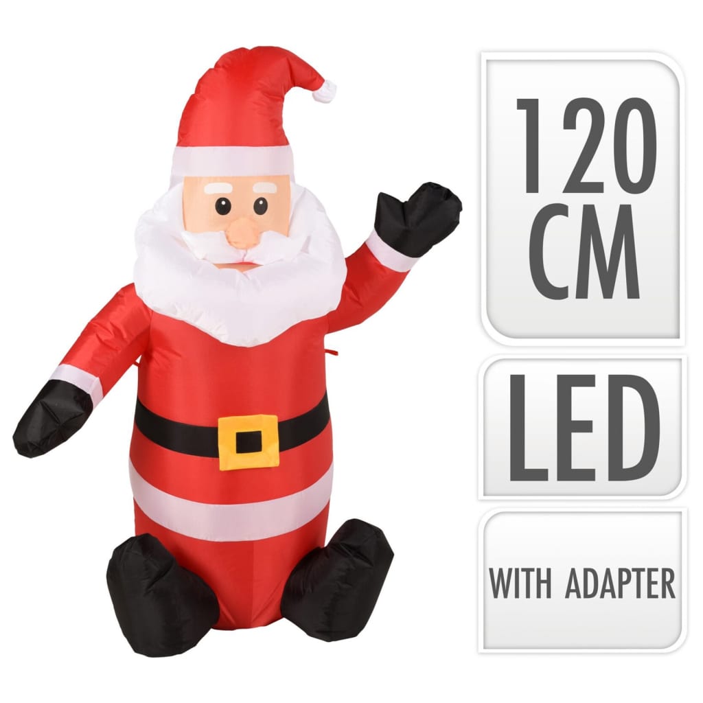 Babbo Natale gonfiabile a LED 120 cm