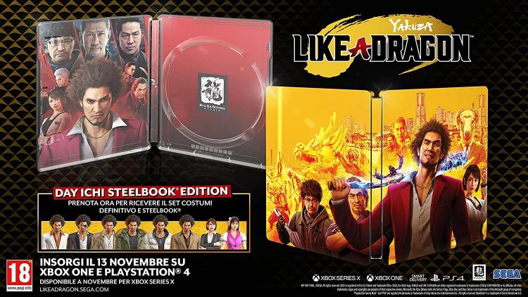 Yakuza Like A Dragon Day Ichi Edition PS4 Steelbook Italian Game New PAL