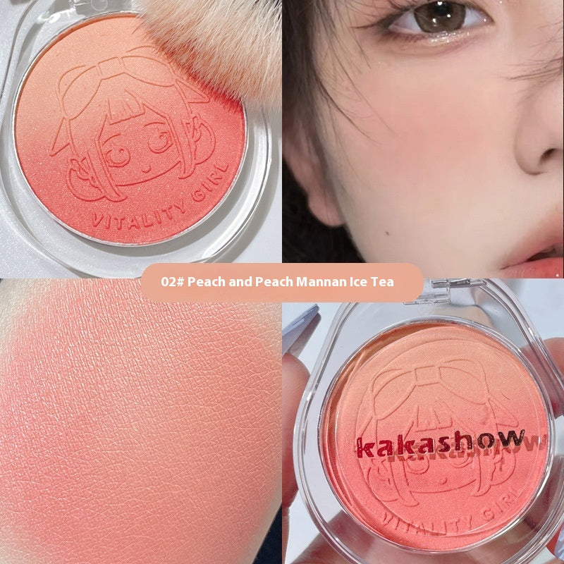 Vigorous Blush Natural Nude Color Gradient Blush Highlight Contour Compact