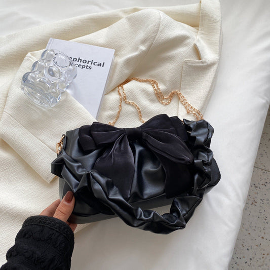 2022 New Fashion Casual Chain Crossbody Cute Bow Shoulder Underarm Bag