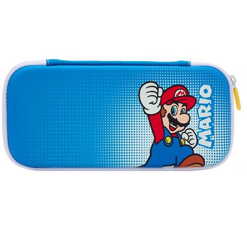Nintendo Switch Mario Pop Art Custodia Da Trasporto Rigida Azzurra Lite / Oled