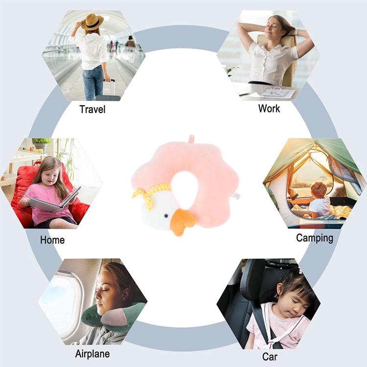 Cuscino Da Viaggio Collo Cervicale In Tessuto Memory Foam Relax Auto Treno Aereo 94978