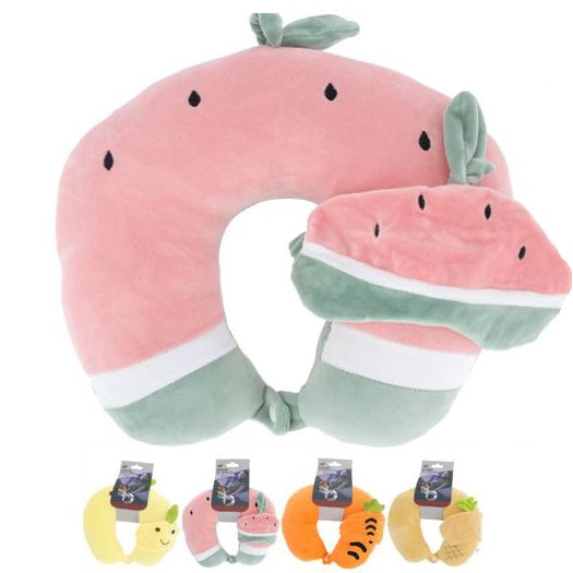 Cuscino Da Viaggio Collo Cervicale In Memory Foam + Mascherina Auto Treno Aereo 94979