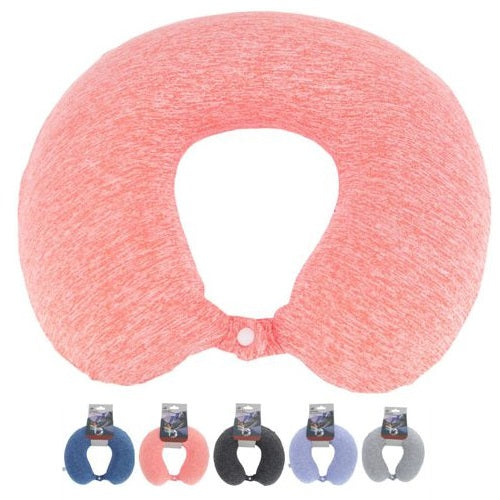 Cuscino Da Viaggio Collo Cervicale In Tessuto Memory Foam Relax Auto Treno Aereo 94980