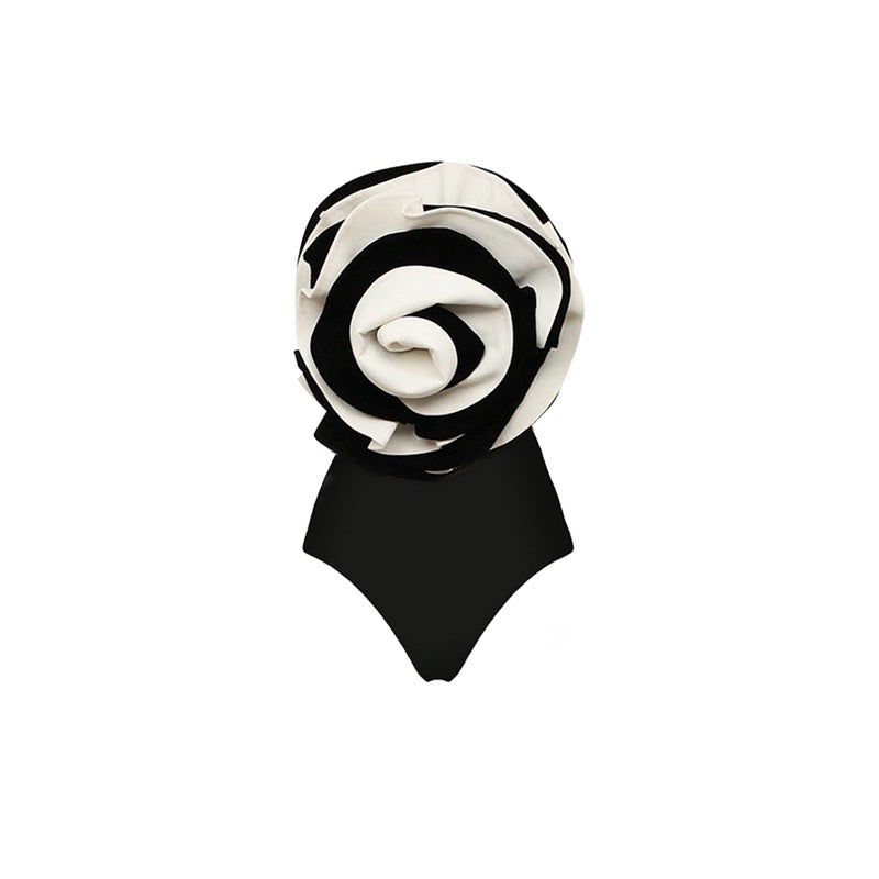 Big Flower One-piece Swimsuit Women's Beach Vacation Suit