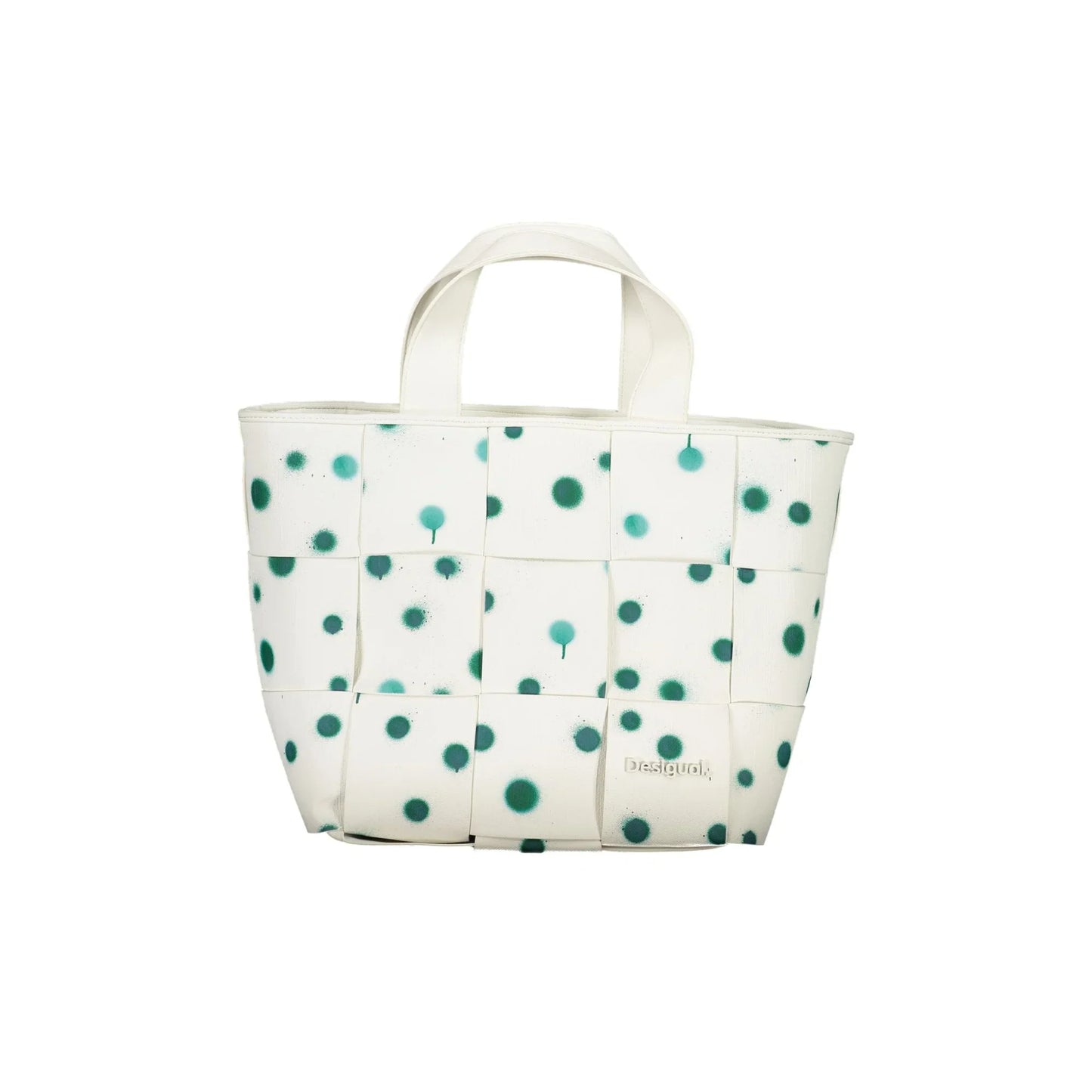 DESIGUAL Borsa Donna Bianca a Mano e Spalla con Tracolla Catena