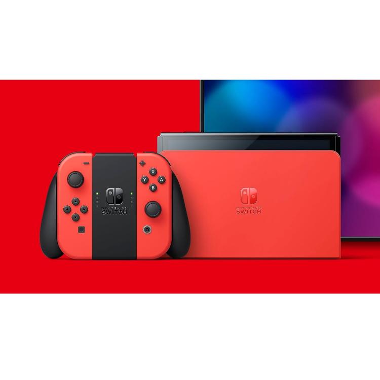 Nintendo Switch Oled Red Rossa Mario Special Edition Console Ita 2 Anni Garanzia