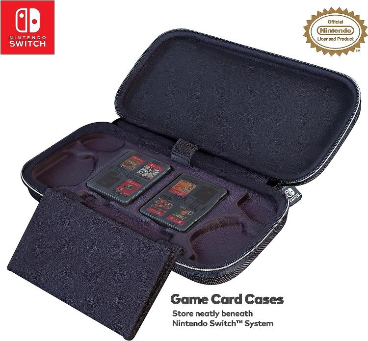 Nintendo Switch Deluxe Travel Case Custodia Metallic Silver Compatib. Oled/Lite