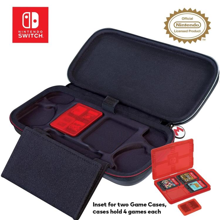 Nintendo Switch Deluxe Travel Case Custodia Super Mario Grey Compatib. Oled/Lite