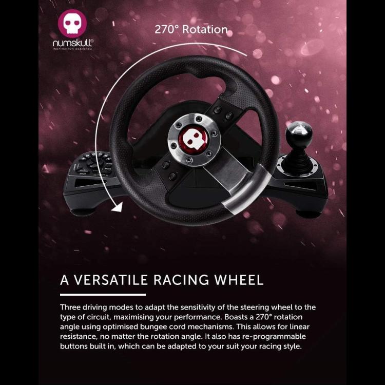 Numskull Volante E Pedaliera Pro Racing 1 Ps4 Xbox Series X/S Pc Nintendo Switch