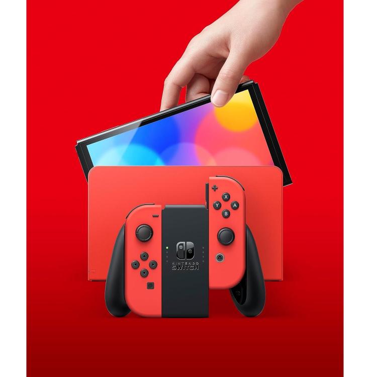 Nintendo Switch Oled Red Rossa Mario Special Edition Console Ita 2 Anni Garanzia