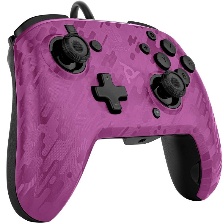 Pdp Controller Wired Nintendo Switch Con Cavo Cablato Faceoff Deluxe Audio Viola