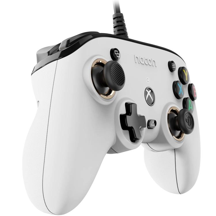 Nacon Pro Compact Controller Xbox Serie X|S One Pc Programmabile Sound (Bianco)