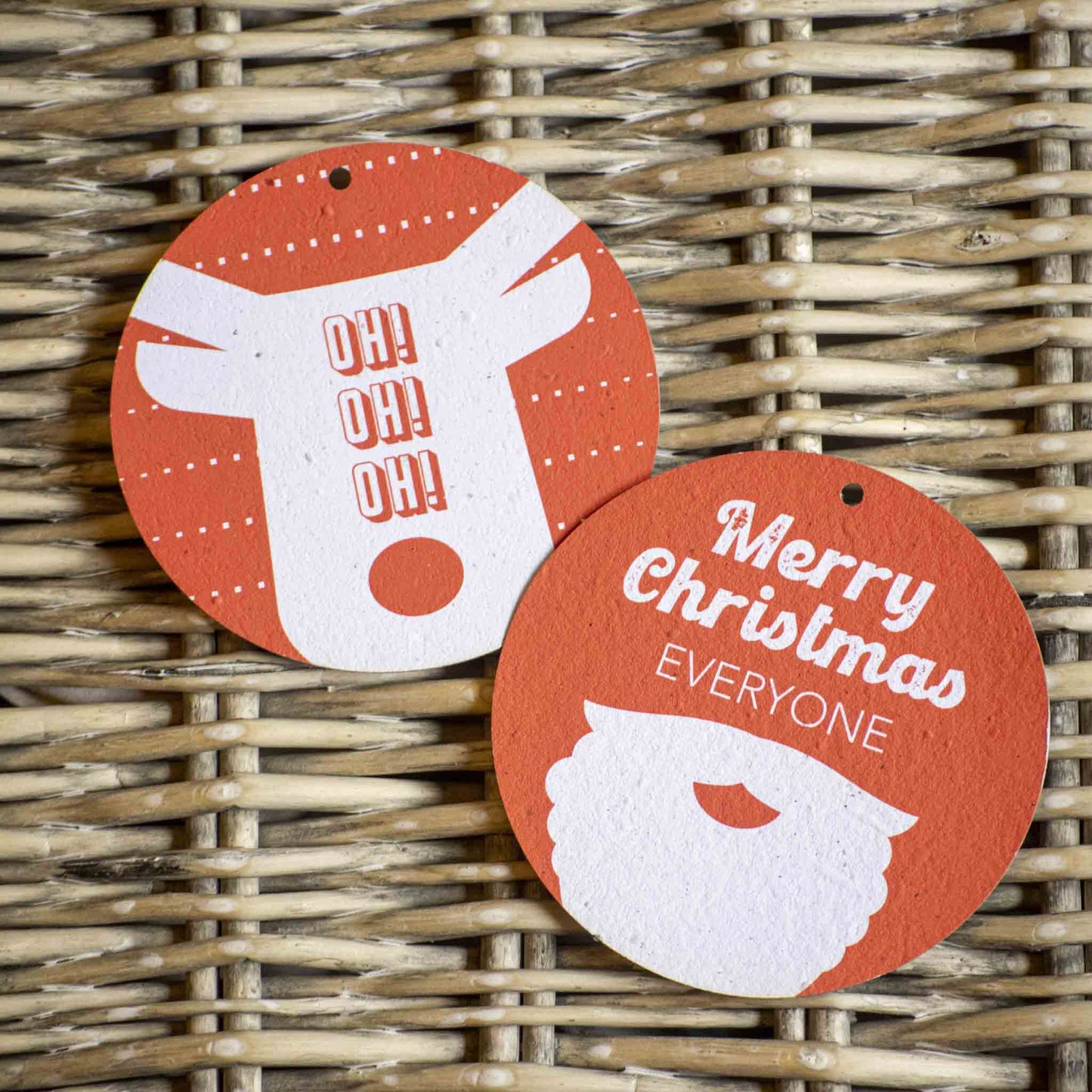 Sottobicchieri e palline di Natale in carta semi