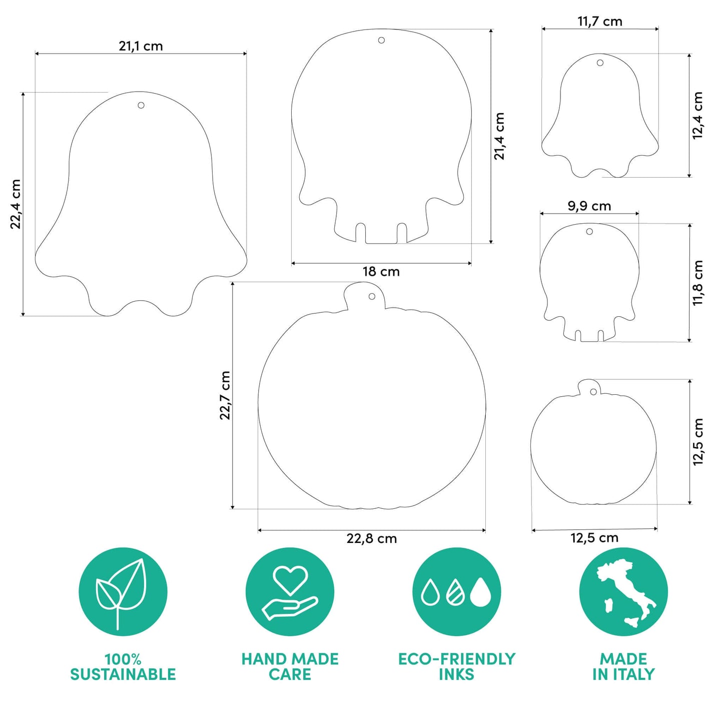 Allestimento vetrine per Halloween con decorazioni ecologiche