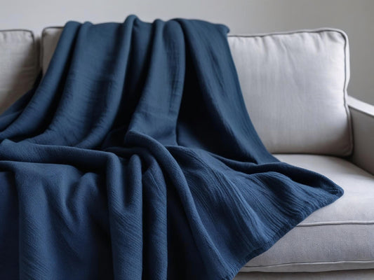 Foulard arredo “Notturna” – Blu notte