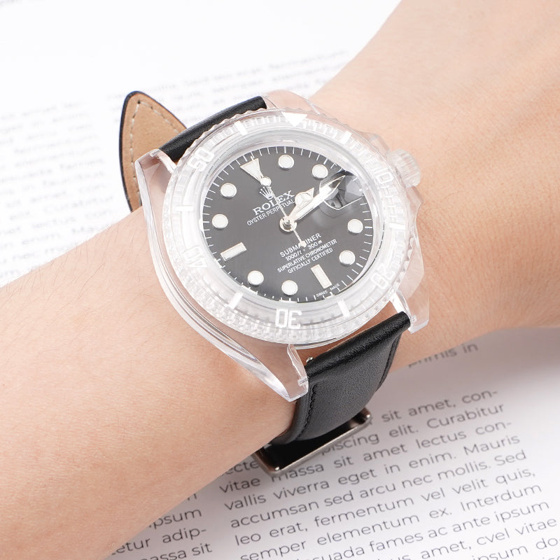 Cinturini PELLE IMBOTTITA di qualità per Omega x Swatch