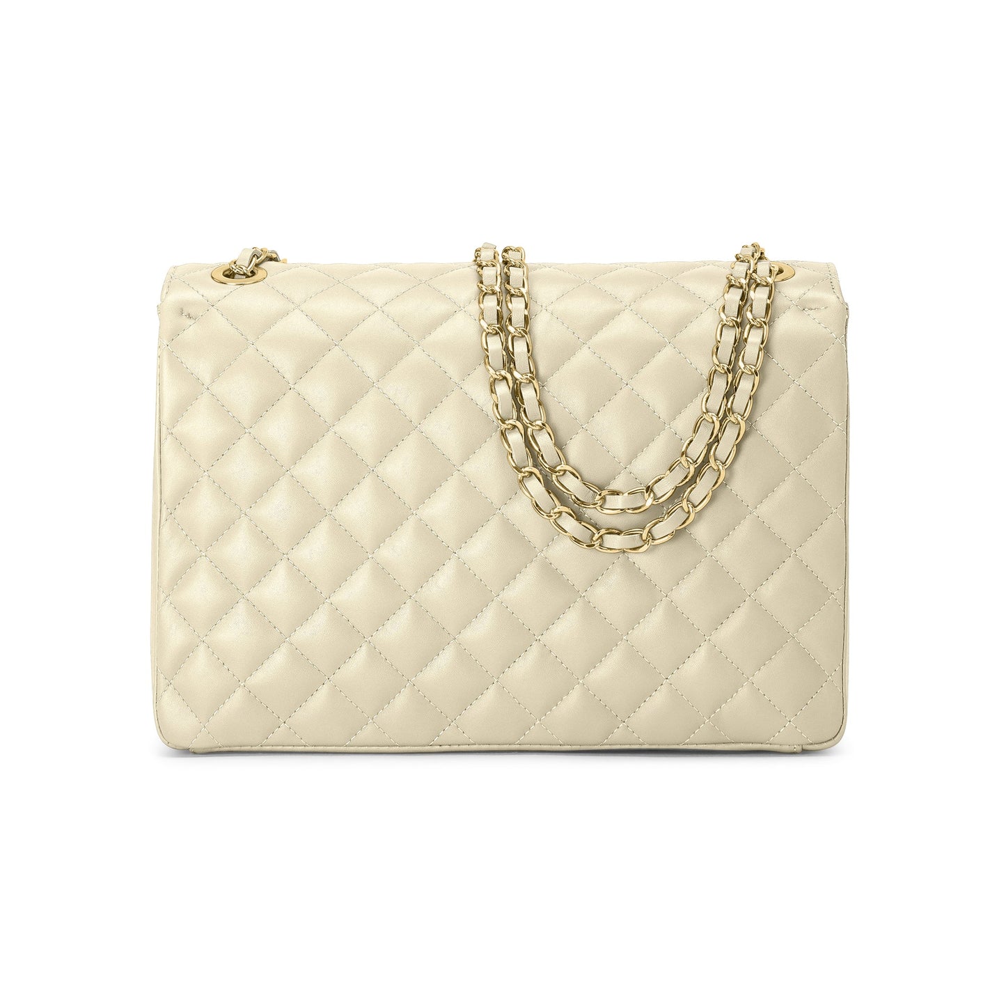 Borsa Donna a Spalla Beige, in Vera Pelle, Made In Italy, Vivienne