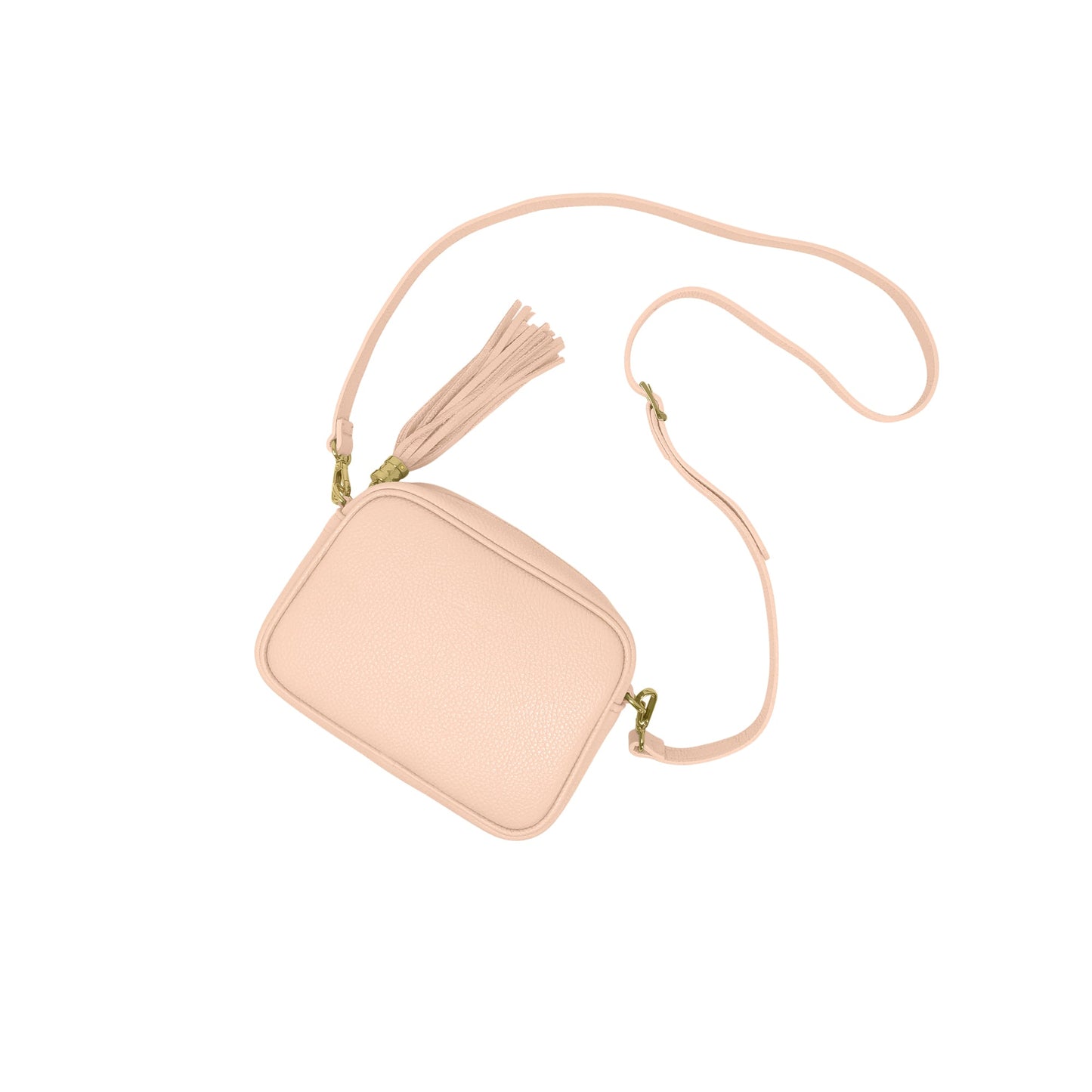 Borsa Donna a Tracolla Rosa Cipria, In Vera Pelle, Made in Italy, Anastasia