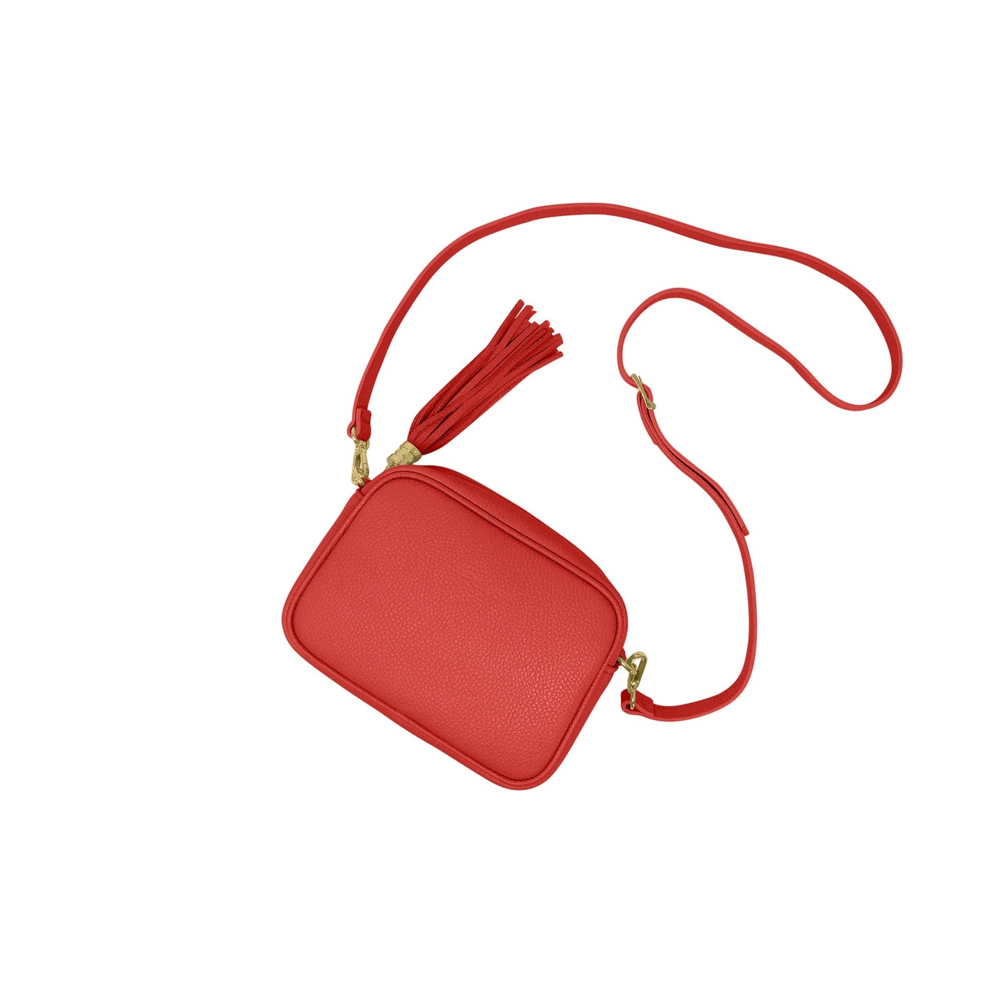 Borsa Donna a Tracolla Rosso, In Vera Pelle, Made in Italy, Anastasia