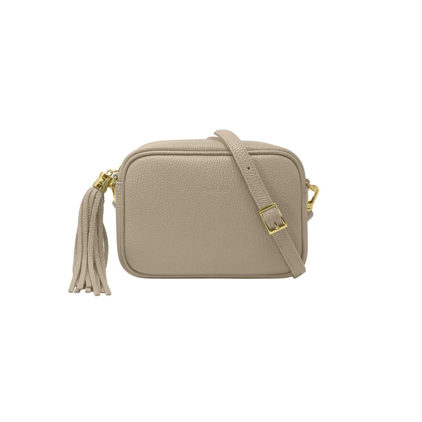 Borsa Donna a Tracolla Grigio Perla, In Vera Pelle, Made in Italy, Anastasia