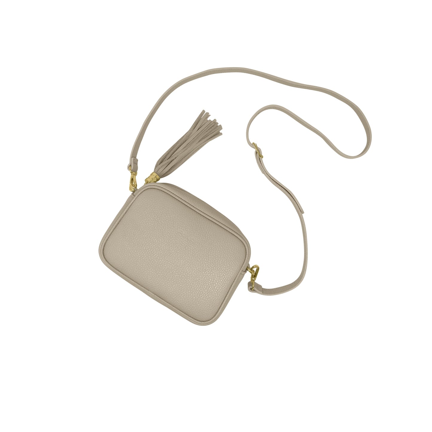 Borsa Donna a Tracolla Grigio Perla, In Vera Pelle, Made in Italy, Anastasia