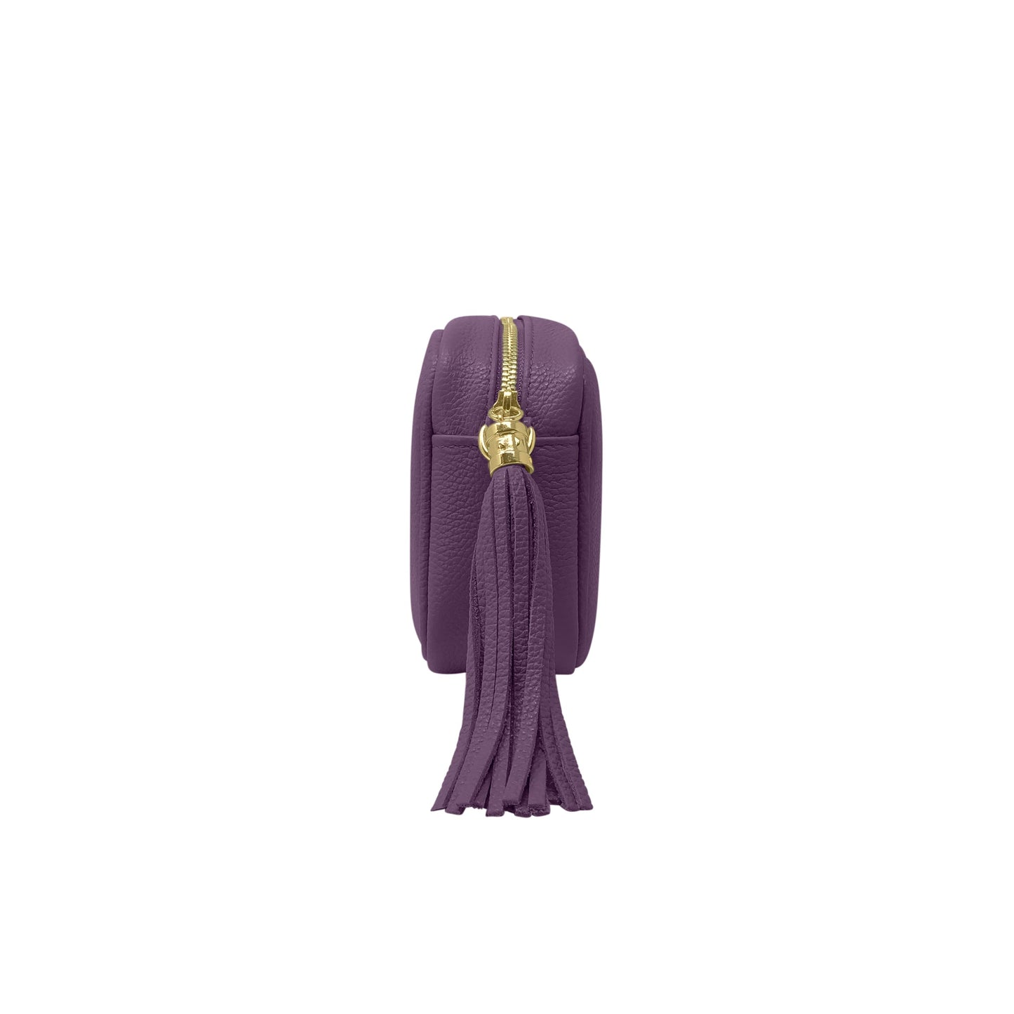 Borsa Donna a Tracolla Viola, In Vera Pelle, Made in Italy, Anastasia
