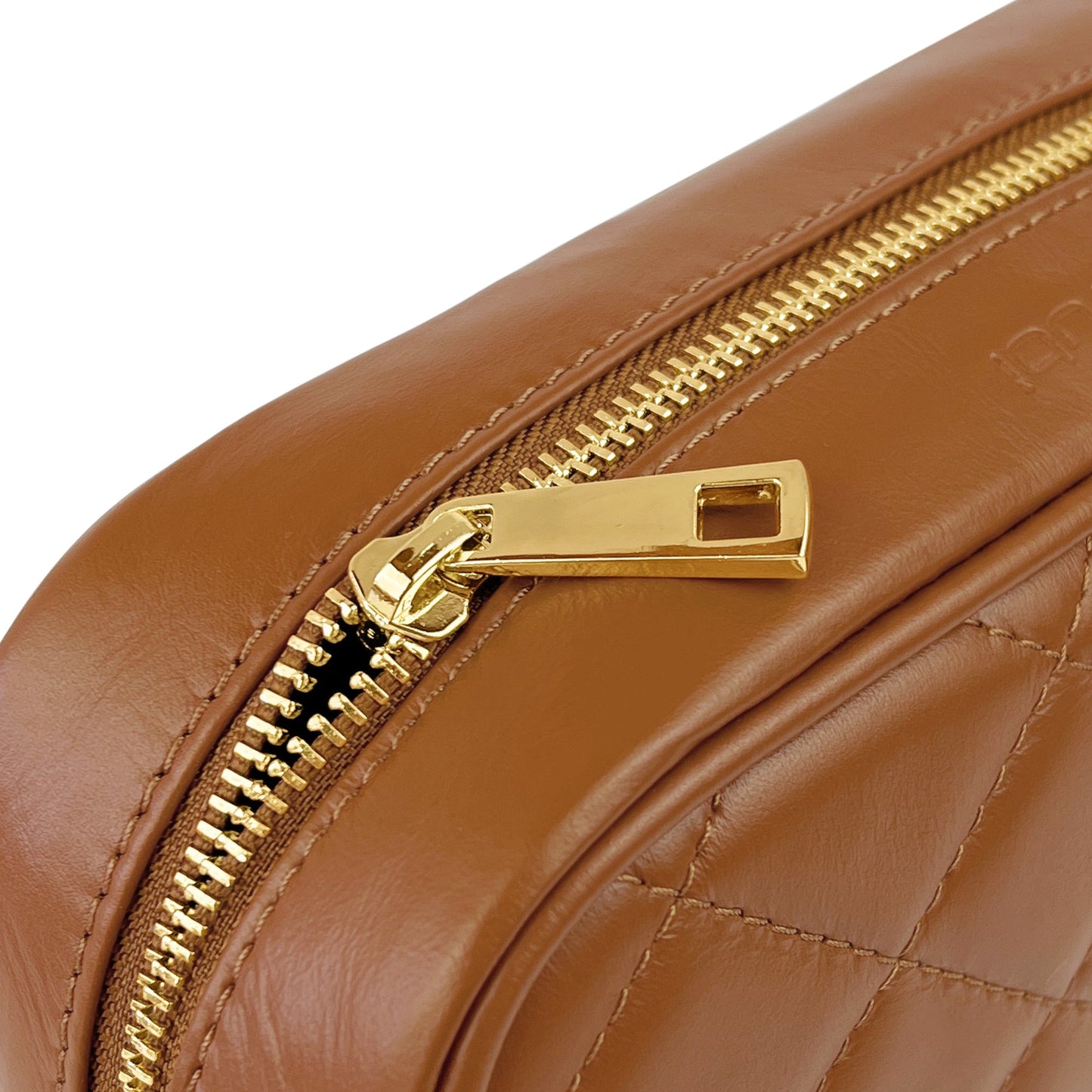 Borsa Donna a Tracolla Trapuntata Cuoio, In Vera Pelle, Made in Italy, Nora