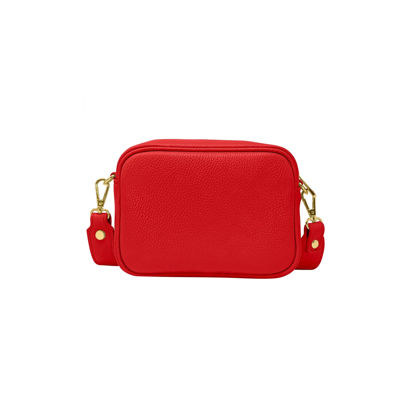 Borsa Donna a Tracolla Rossa, In Vera Pelle, Made in Italy, Ginevra