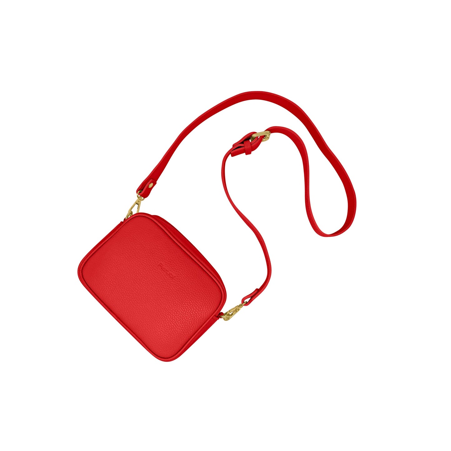 Borsa Donna a Tracolla Rossa, In Vera Pelle, Made in Italy, Ginevra