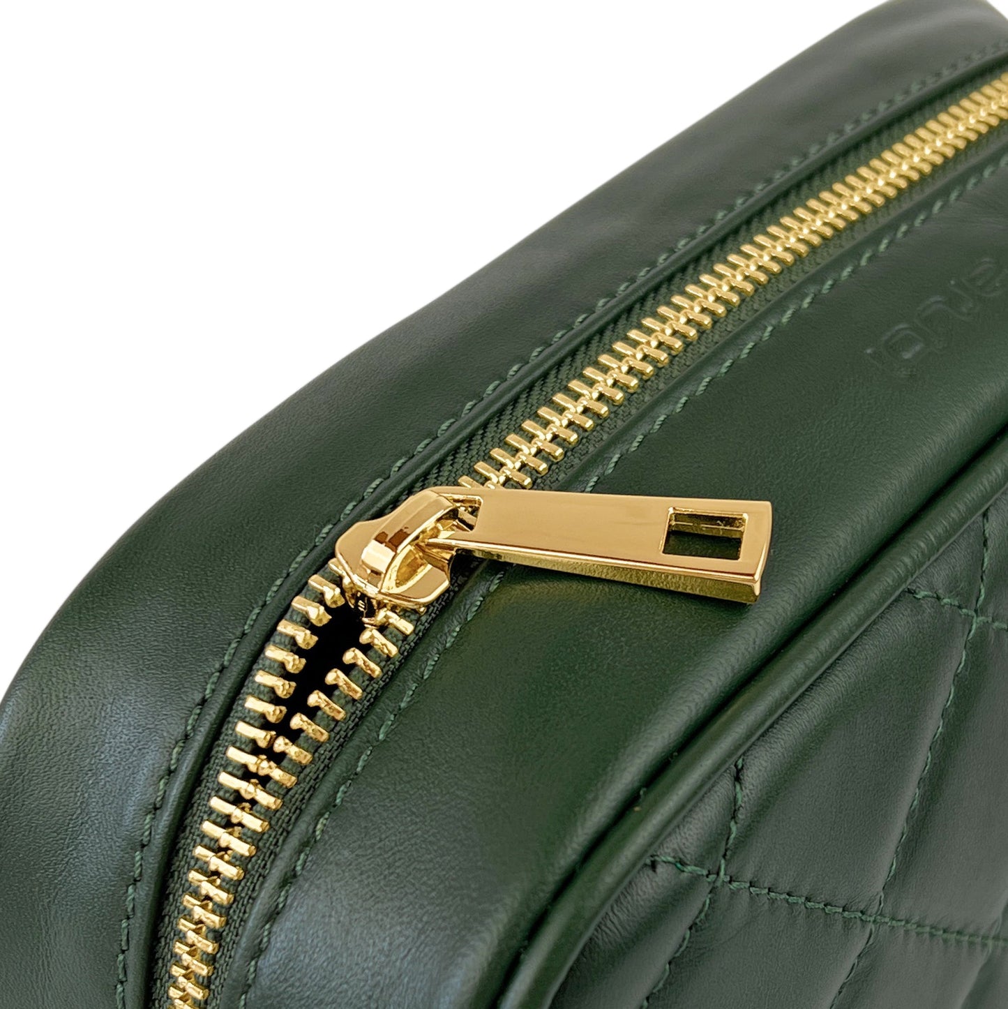 Borsa Donna a Tracolla Trapuntata Verde, In Vera Pelle, Made in Italy, Nora