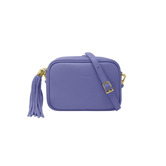 Borsa Donna a Tracolla Blu Fiordaliso, In Vera Pelle, Made in Italy, Anastasia