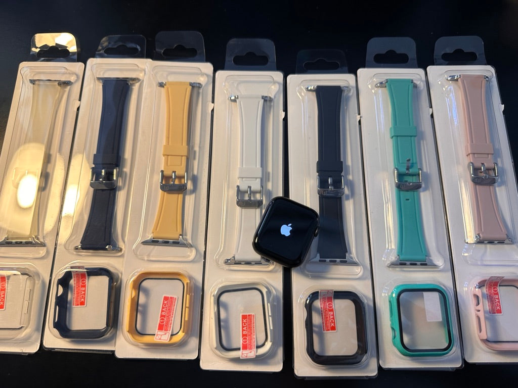 Cinturini + Copri Cassa di SILICONE per Apple Watch