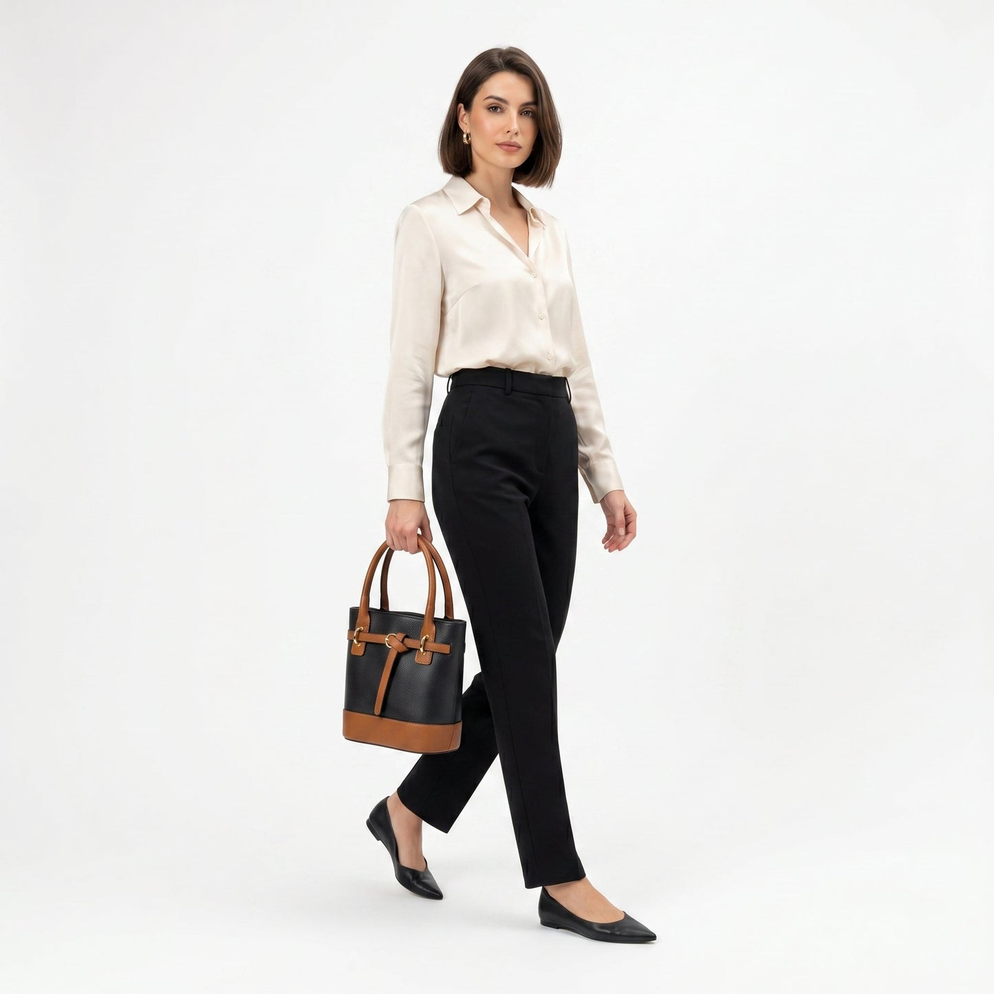 Borsa Bucky in Vera Pelle con Tracolla Regolabile