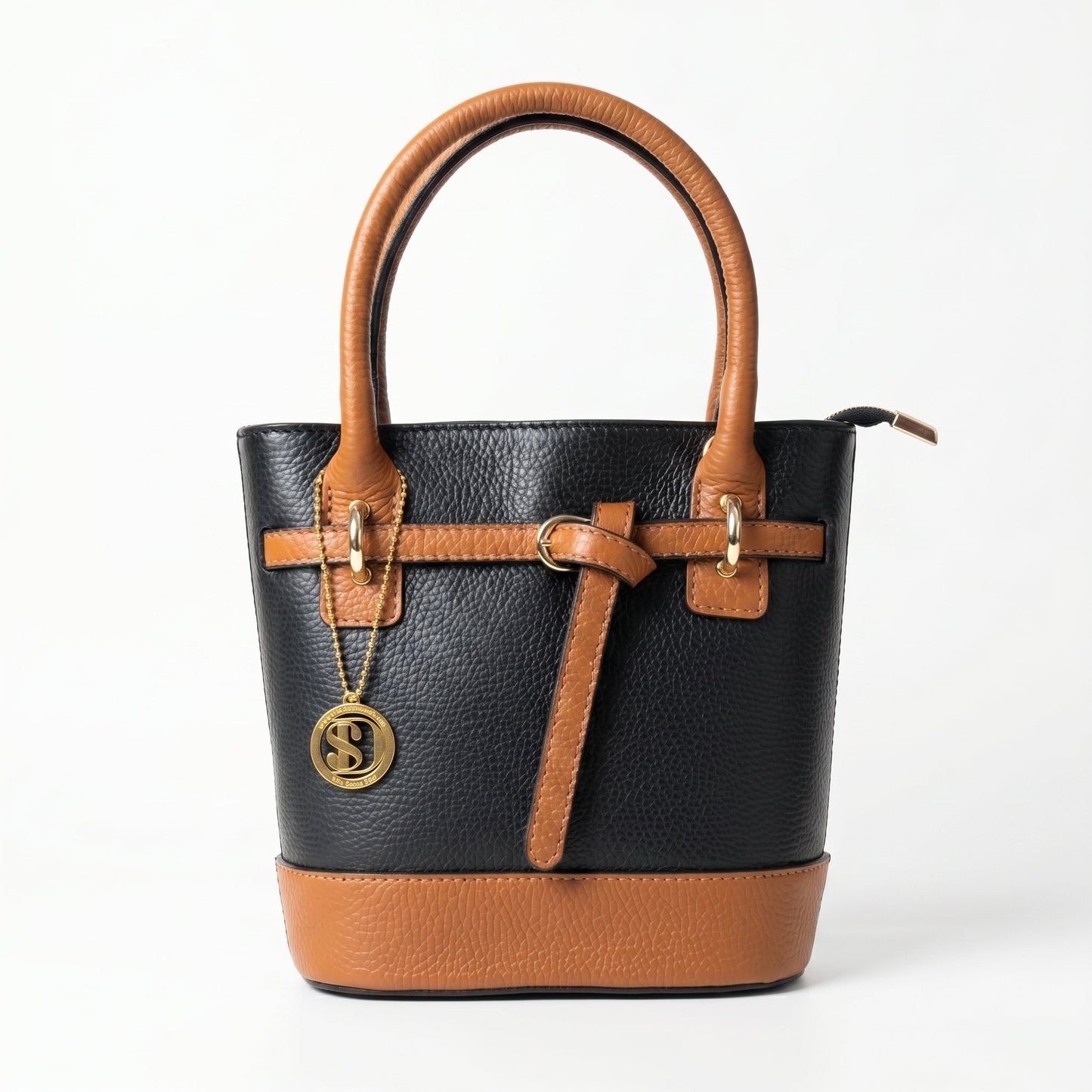 Borsa Bucky in Vera Pelle con Tracolla Regolabile