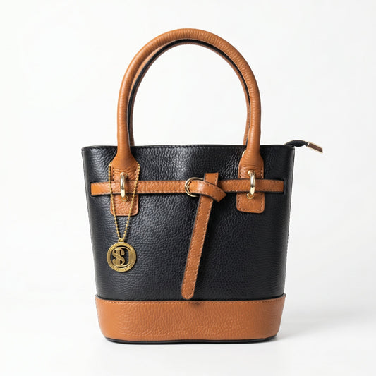 Borsa Bucky in Vera Pelle con Tracolla Regolabile
